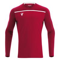 Deneb Shirt Longsleeve RED/WHT L Teknisk spillertrøye med lang arm